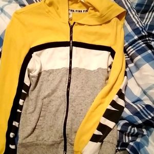 Yellow PINK zip-up jacket
